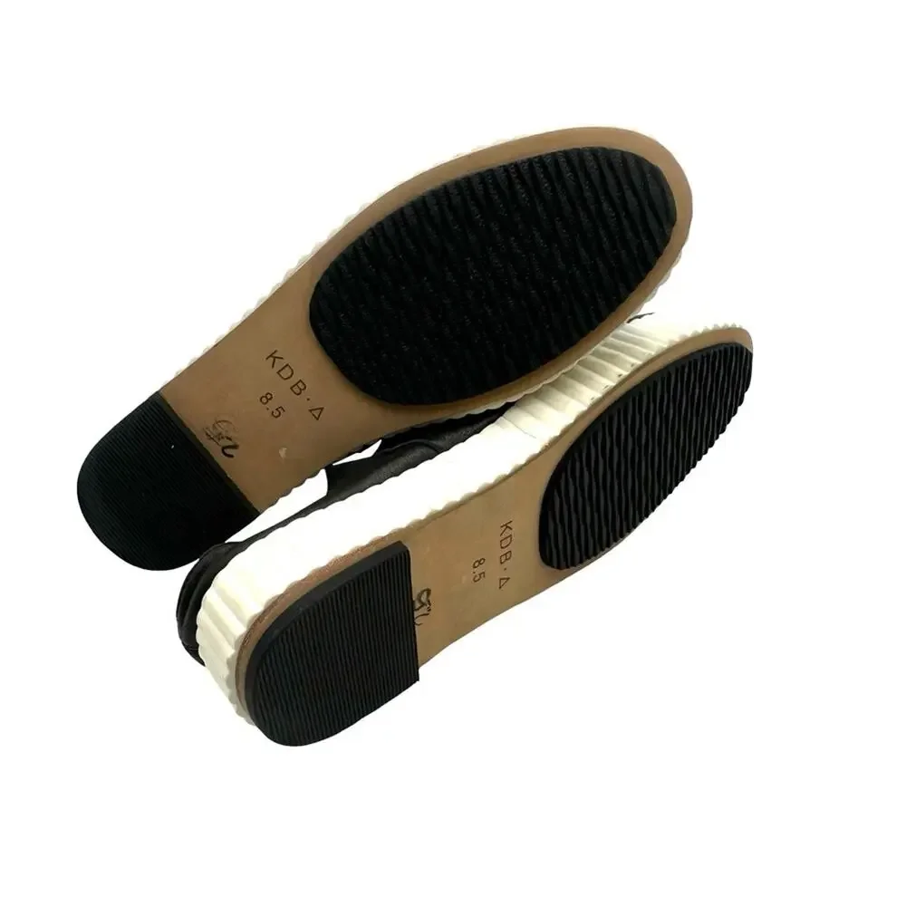 NEW - KELSI DAGGER - BROOKLIN MILLER - Women's Black Leather Slip-On Shoes - 8.5